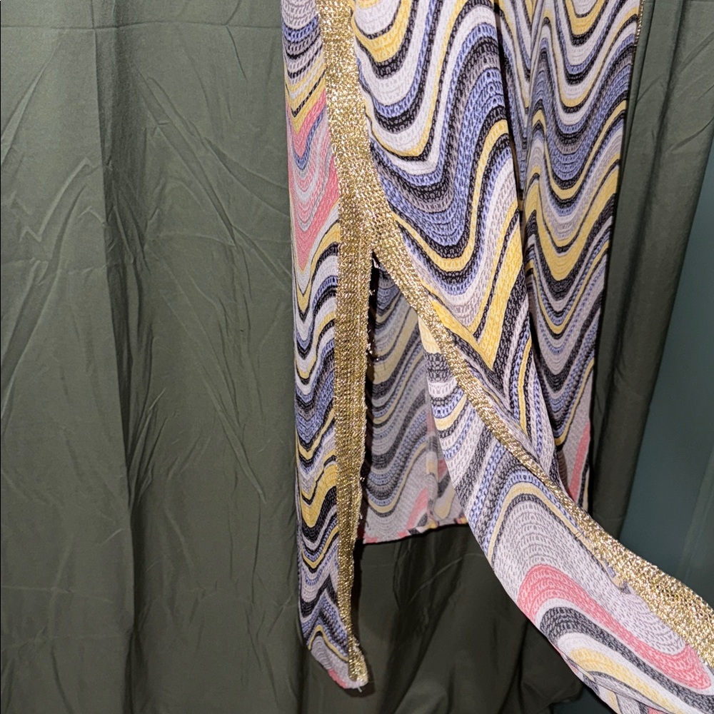 Ashley Stewart Vibrant Wave Dress in Yellow and Black - Picture 3 of 5